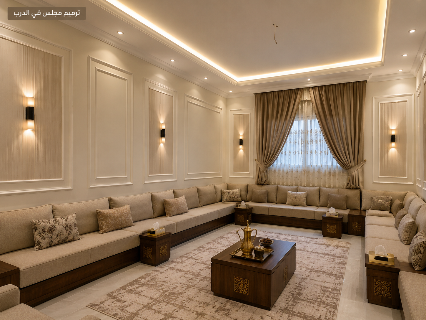 مشروع ترميم وتشطيب مجلس في الدرب